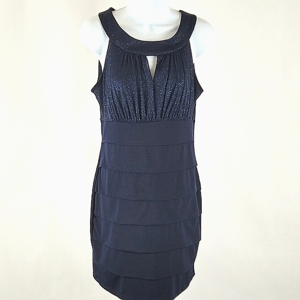 Enfocus petite navy cocktail dress - Picture 2 of 8